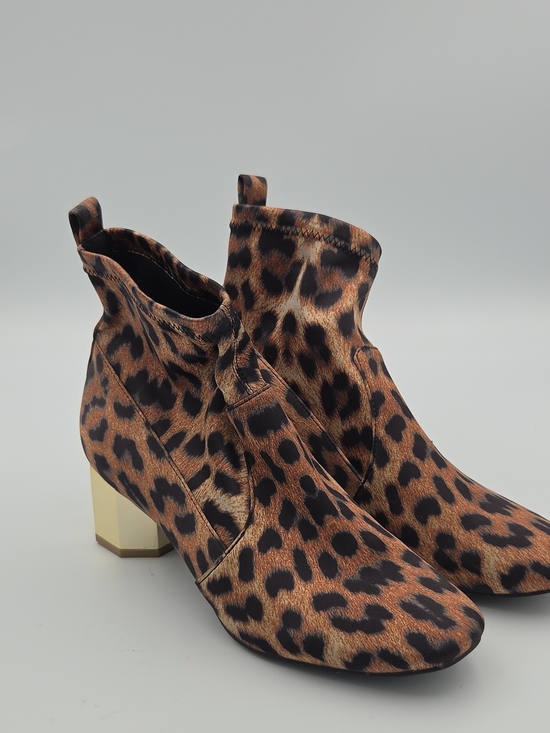 Katy Perry Collections Shoes - Katy Perry Collections Leopard Print Ankle Boots with Gold Block Heel Size 6